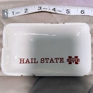 Hail State White Ceramic Tray